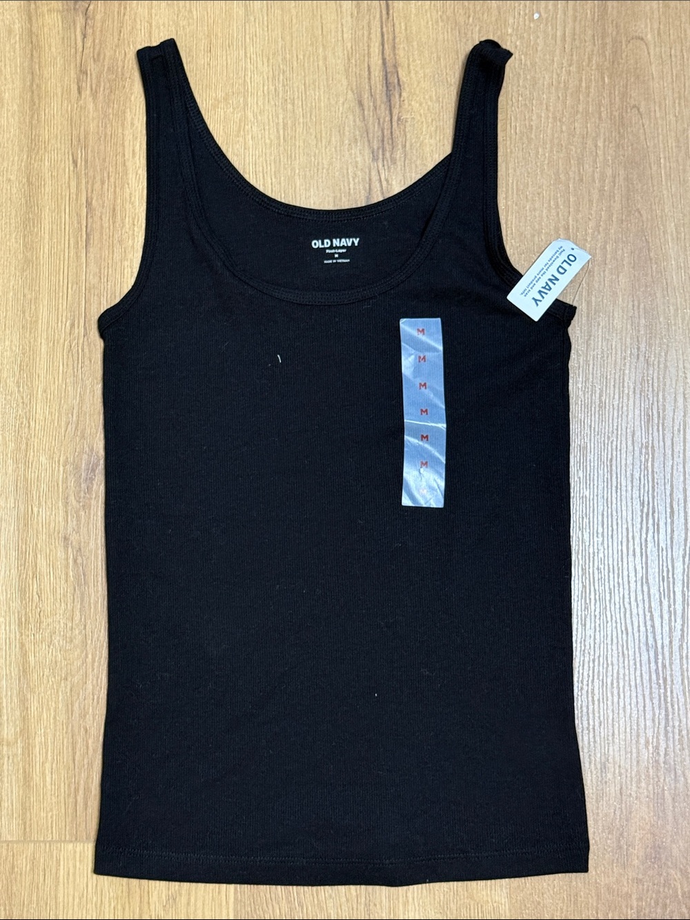 Old Navy Black Ribbed Scoop Neck Tank